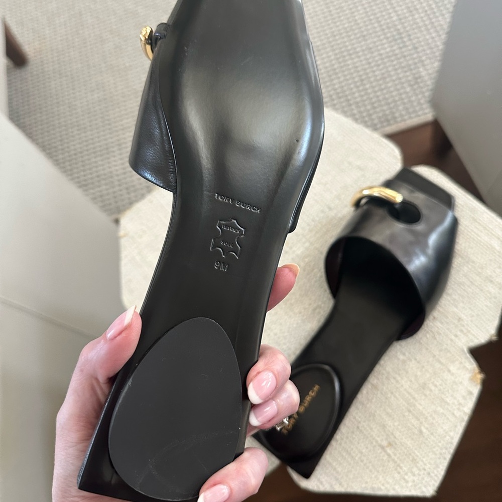 Tory Burch Black Pierced Slide - Picture 4 of 5
